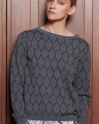 Gustav Bluse Aston Jacquard Knit Iron
