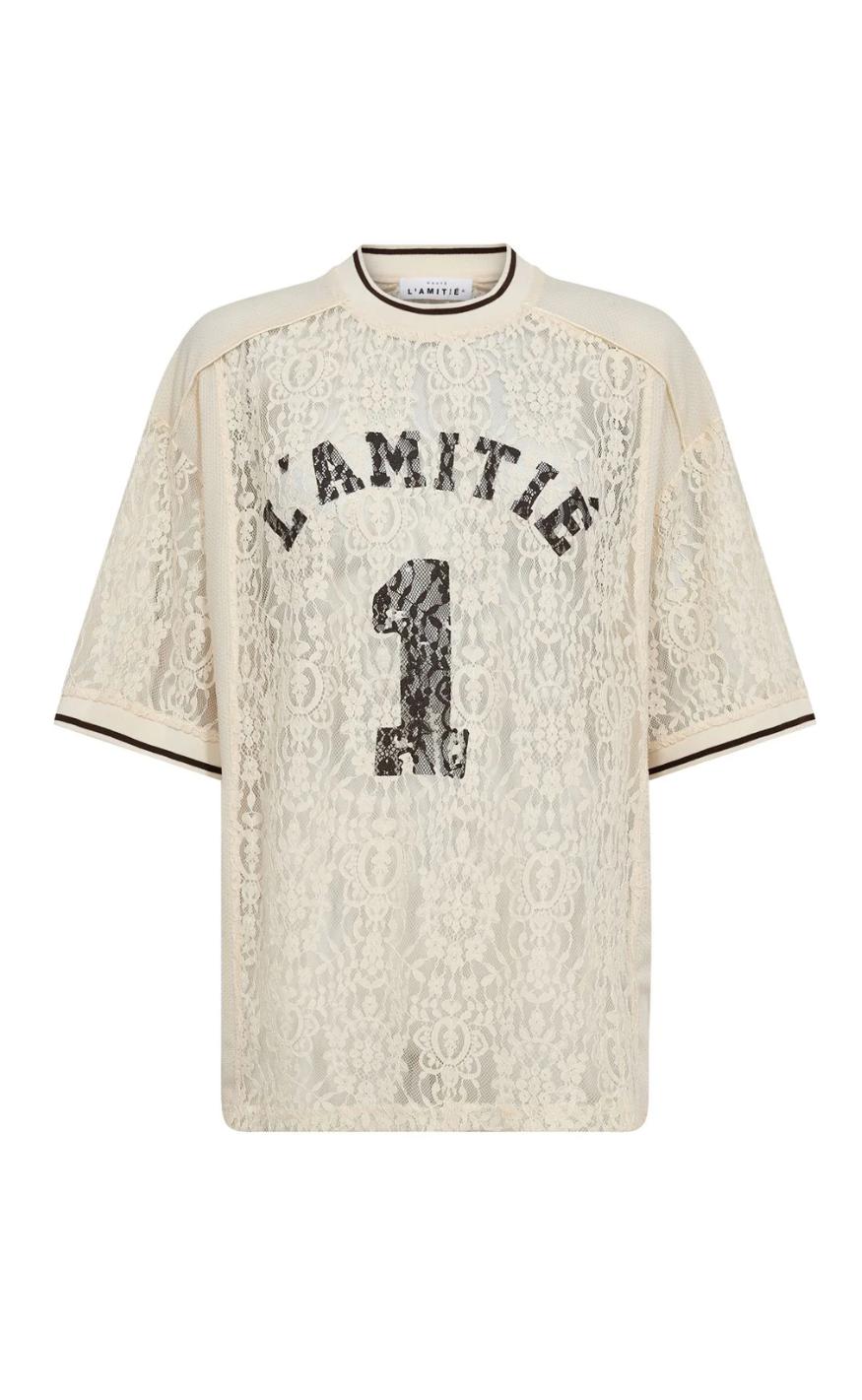 Haute   39 Amitié  -shirt Lace Football Pearl