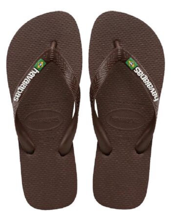 Havaianas Klipklapper   Sandal Brasil Logo Brown White