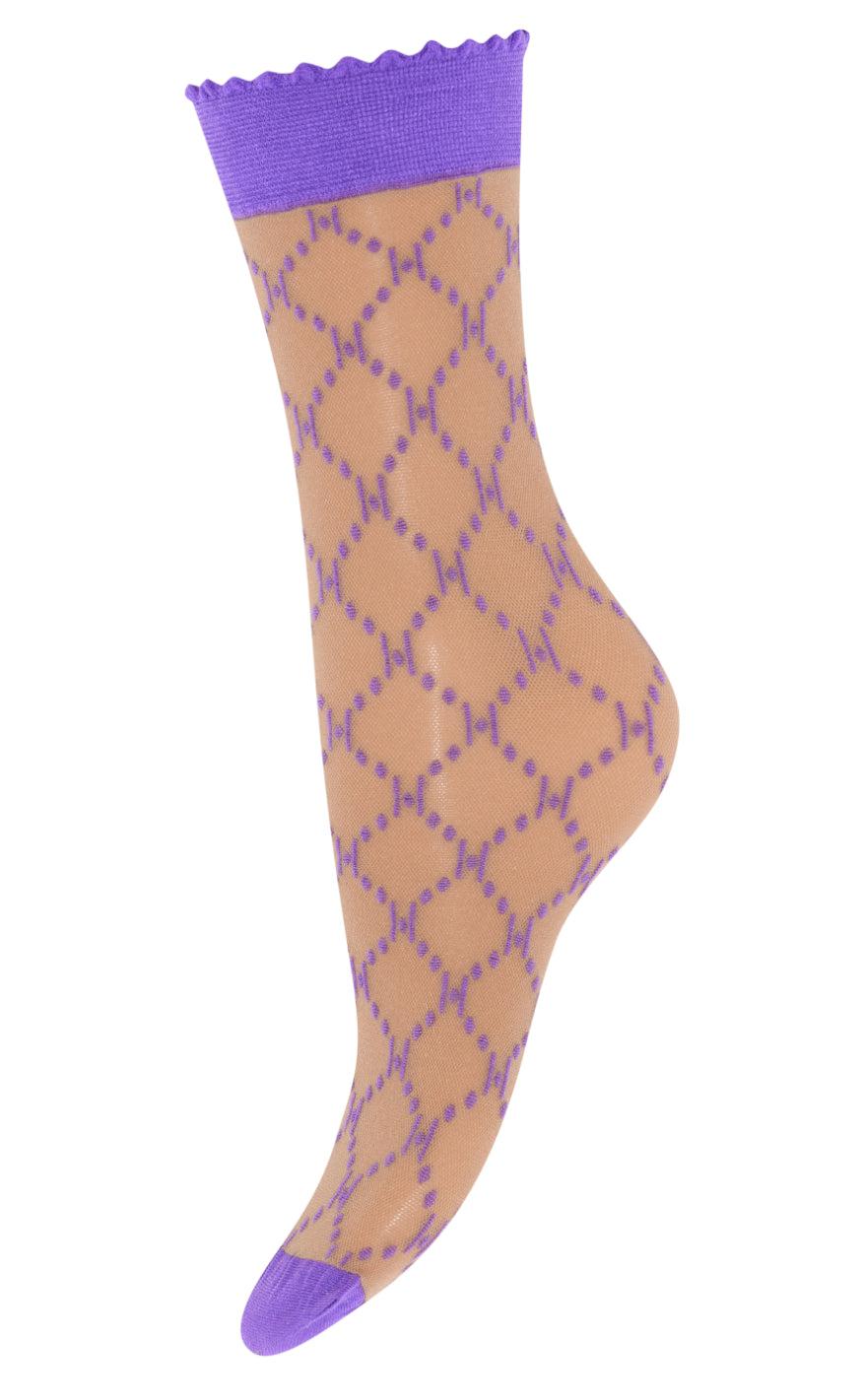 Hype The Detail Strømper Logo 25d Nude Purple