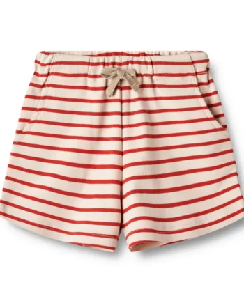 Kalle Jersey Shorts Red Stripe 122