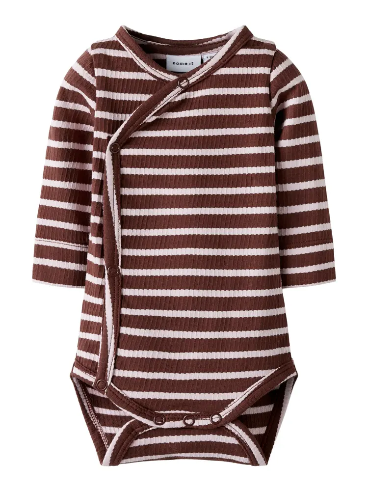 Kattie Langærmet Wrap Body Bleached Mauve 62