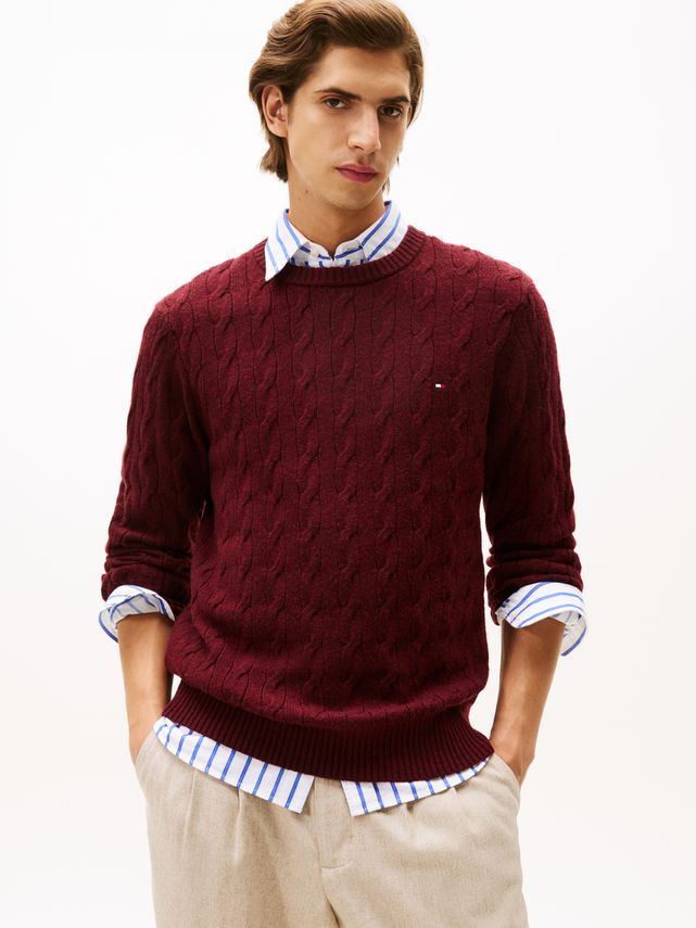 Lambswool Blend Cable Crew