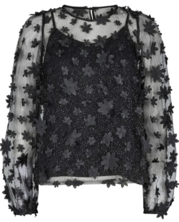 Liberte Bluse Lamilla Black Glitter Flower