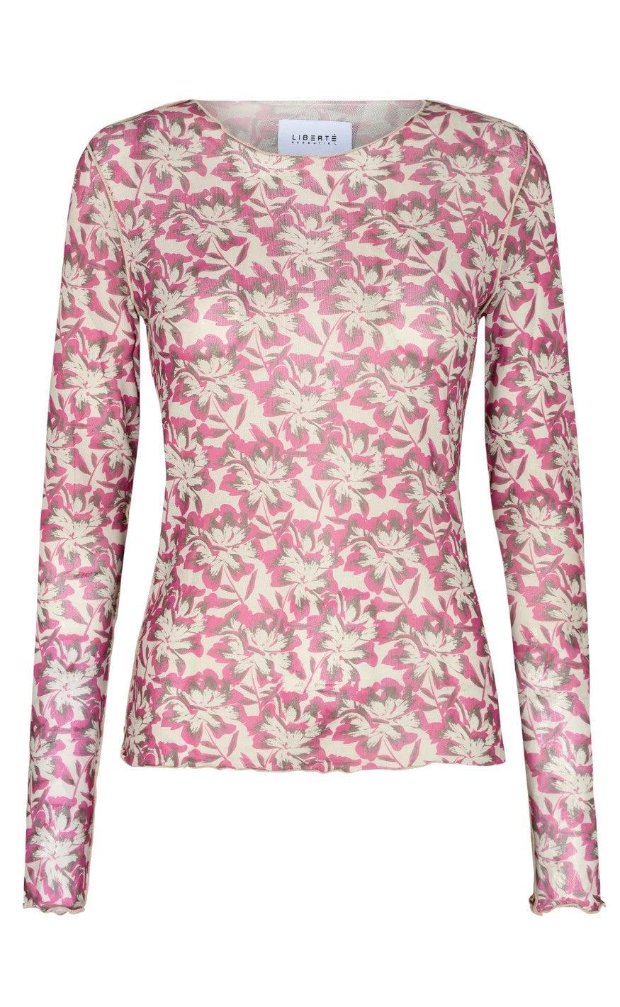 Liberte Bluse Mesh Brushy Flowers