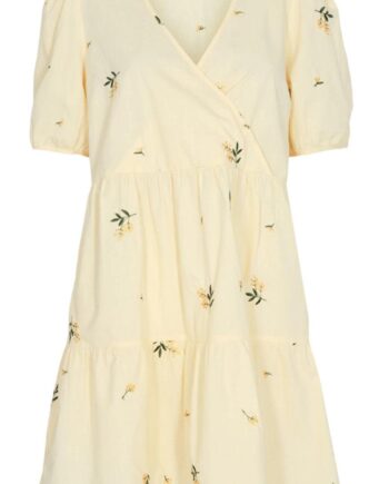 Liberte Kjole Ester Pale Yellow