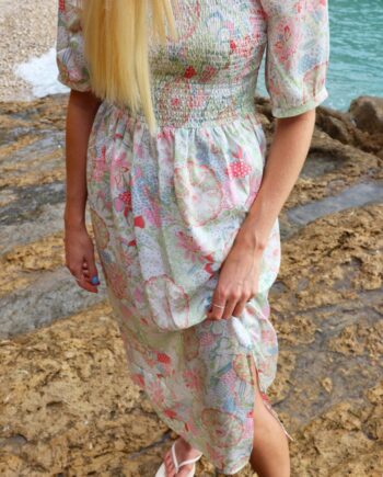 Liberte Kjole Gro Pastel Paisley