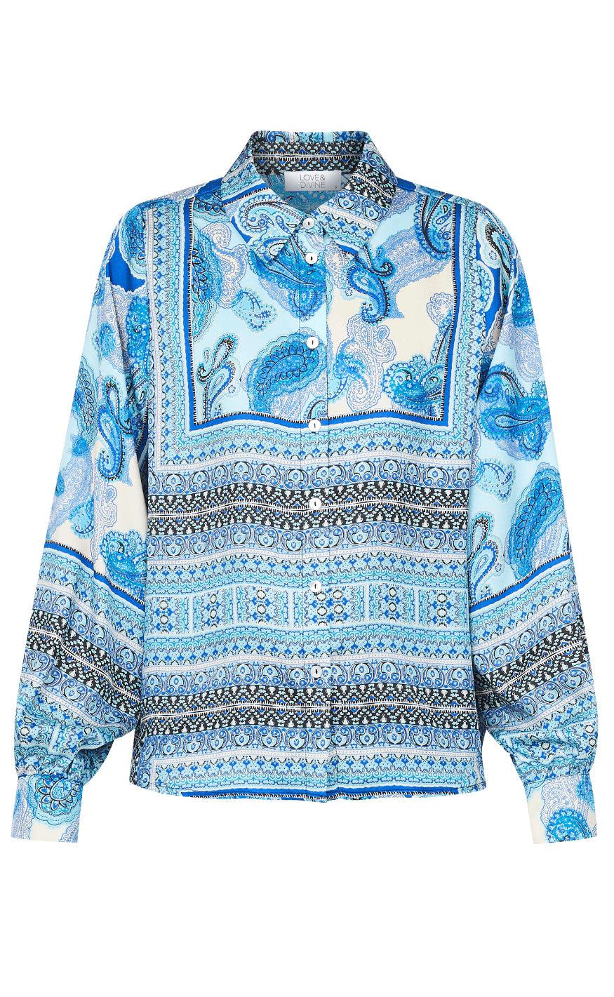 Love   Divine Skjorte Love1084 Blue Scarf