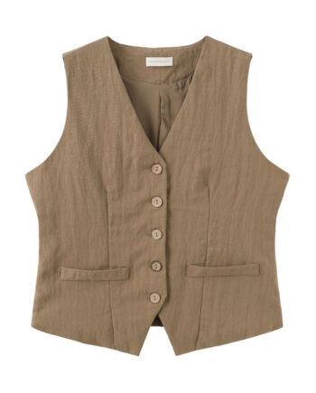 Luxzuz Vest Alessandra Dark Sand