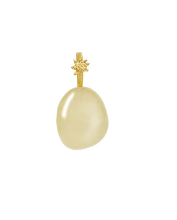 Maanesten Vedhæng Yellow Calcite Fire Gold Colour