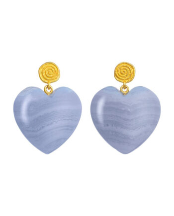 Maanesten øreringe Penny Blue Lace Gold Colour