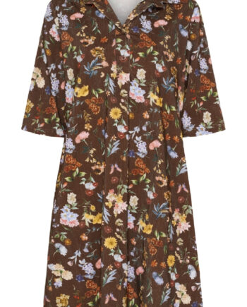 Marta Du Chateau Kjole Wildrose Brown Print