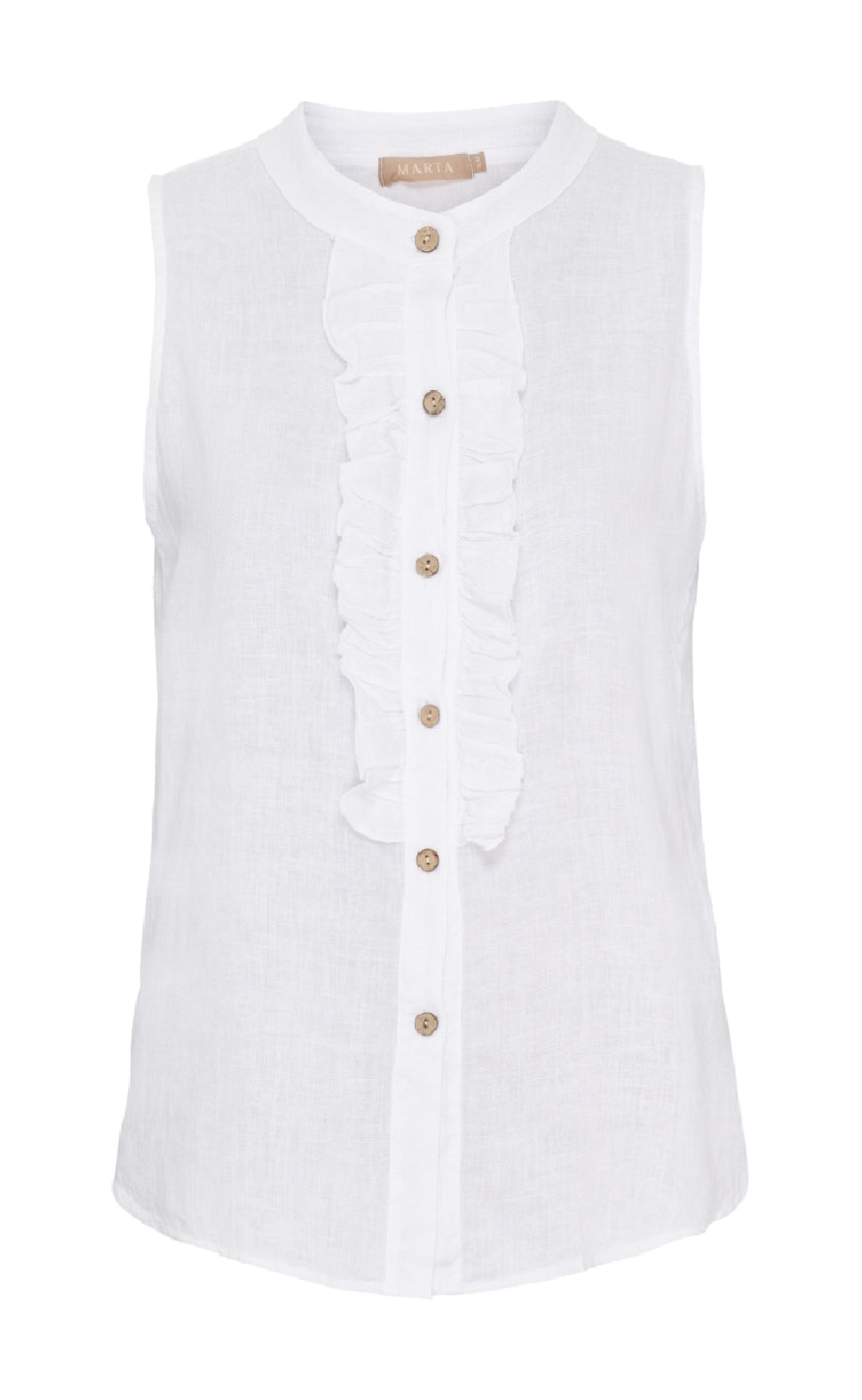 Marta Du Chateau Top Malene Optical White