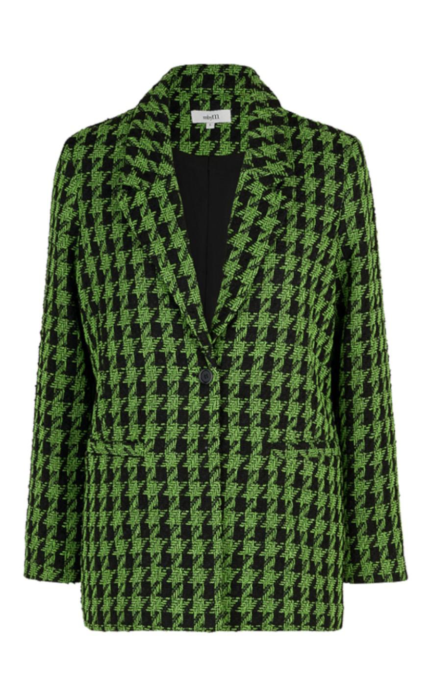 Mbym Blazer Maeva-  Kiwi Houndstooth