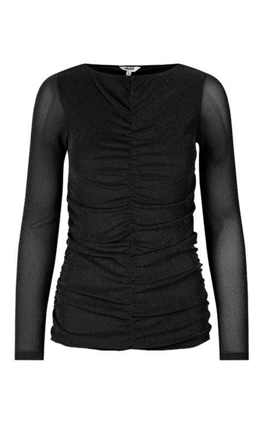 Mbym Bluse Jeevan-  Black Glitter