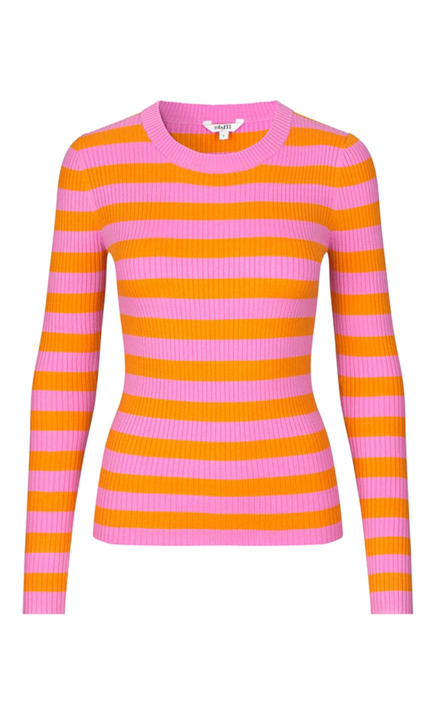 Mbym Bluse Turbanova-  Apricot Pink Stripe