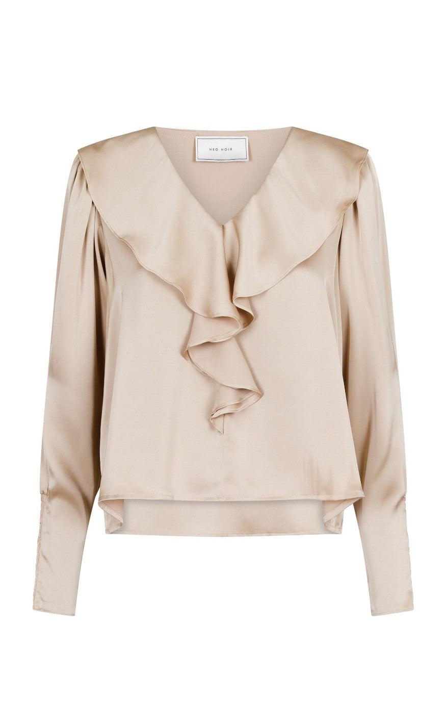 Neo Noir Blouse Sandie Sateen Dark Sand