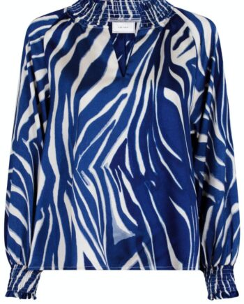 Neo Noir Blouse Stone Wave Line Blue