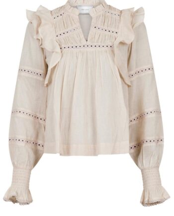 Neo Noir Bluse Aurika   Voile Sand