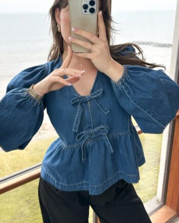 Neo Noir Bluse Esmee Vintage Blue