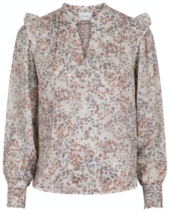 Neo Noir Bluse Filja Faded Leo Off White