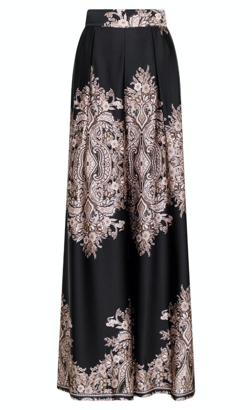 Neo Noir Bukser Mana Paisley Black
