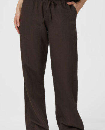 Neo Noir Bukser Sonar Linen Dark Brown