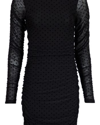 Neo Noir Kjole Helia Mesh Dot Black