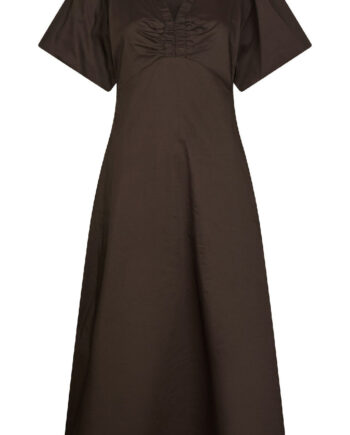 Neo Noir Kjole Illana Poplin Chocolate Brown