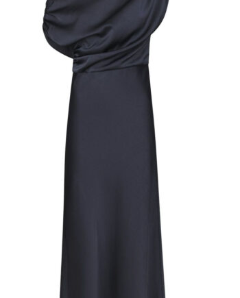 Neo Noir Kjole Lilith Heavy Sateen Midnight Blue