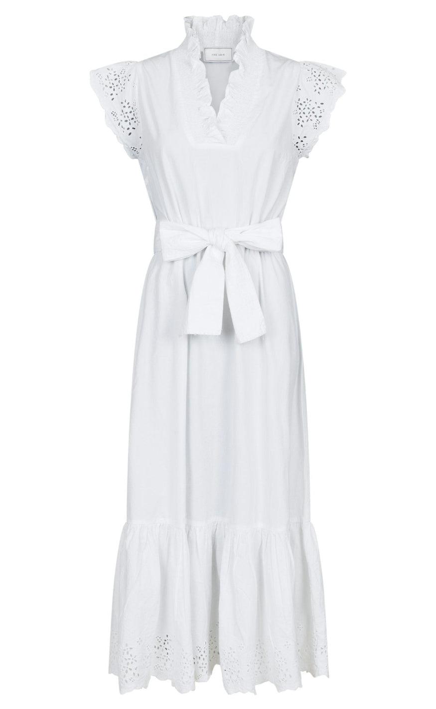 Neo Noir Kjole Tianna Embroidery White