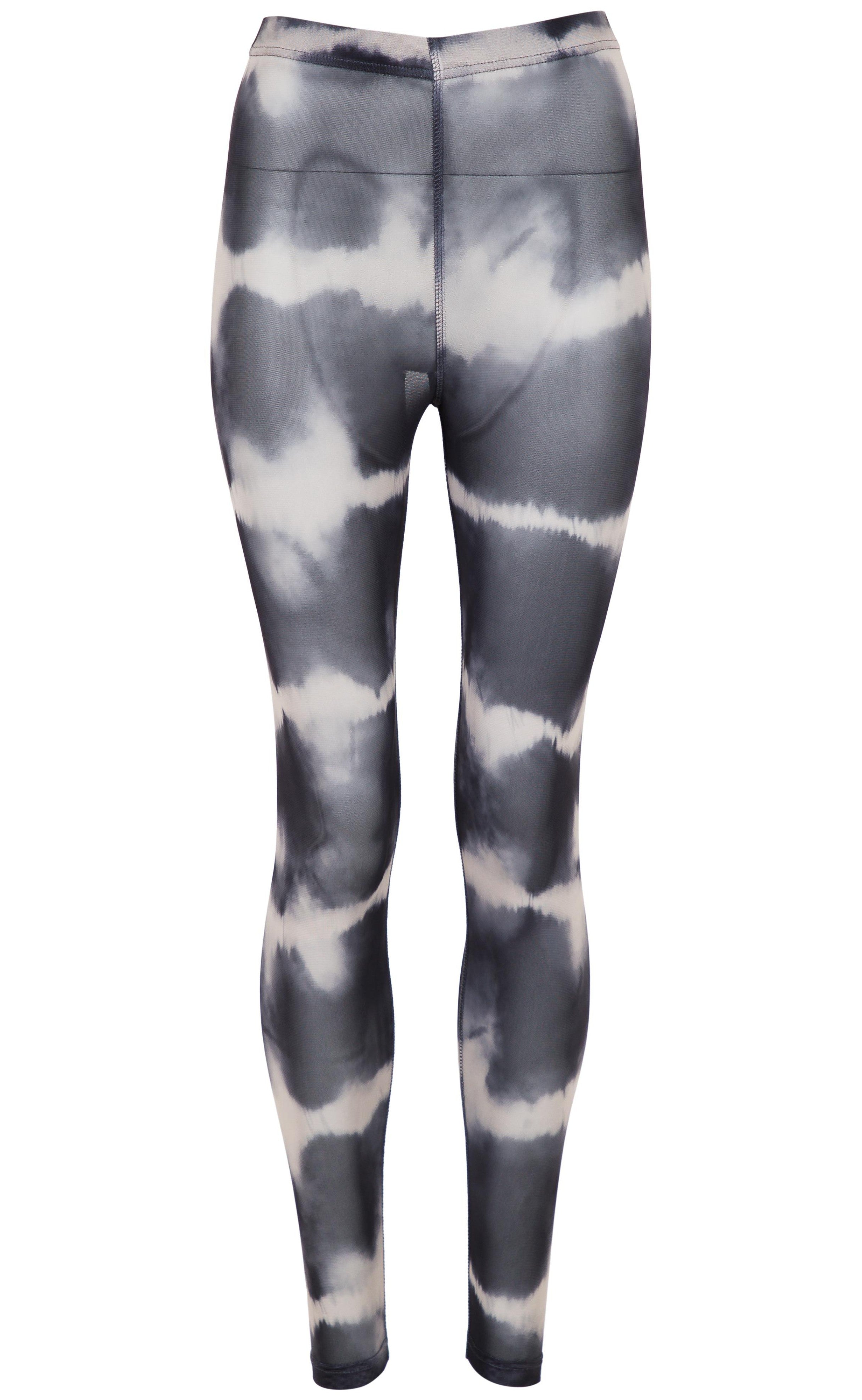 Neo Noir Leggings Jury Tie Die Mesh Antracit
