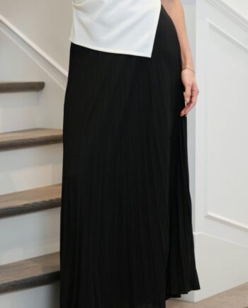 Neo Noir Nederdel Boni Simple Plisse Black