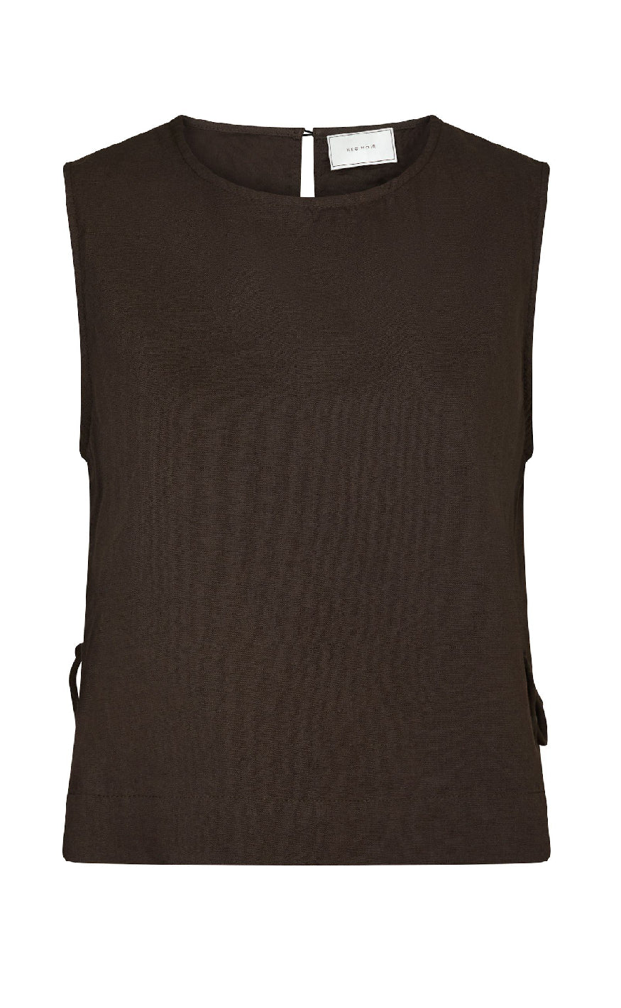 Neo Noir Top Svetlana Linen Dark Brown