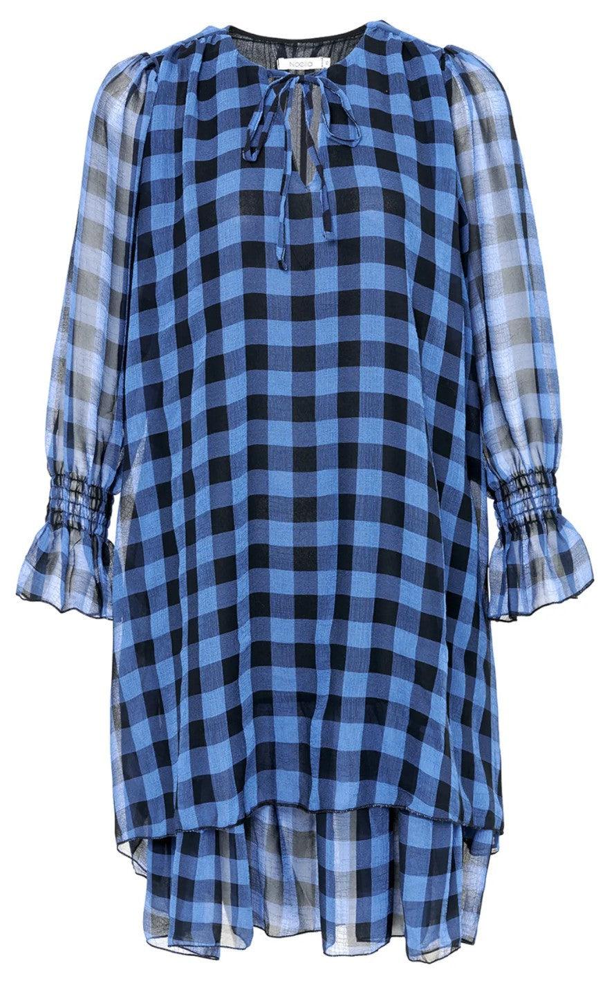 Noella Kjole Cassy Black Blue Checks