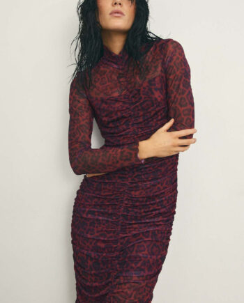 Noella Kjole Lilou Chinara Red Print