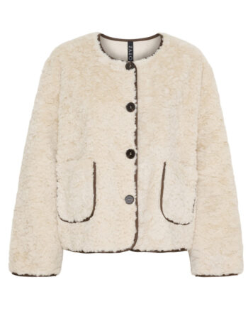 Notyz Jakke Faux Fur Bonded Beige