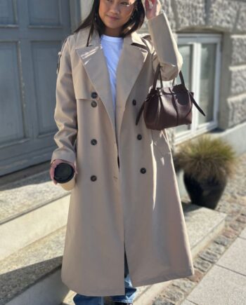 Notyz Jakke Regnjakke Trenchcoat Sand
