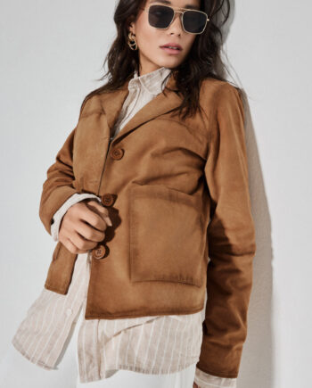 Notyz Jakke Suede Blazer Caramel