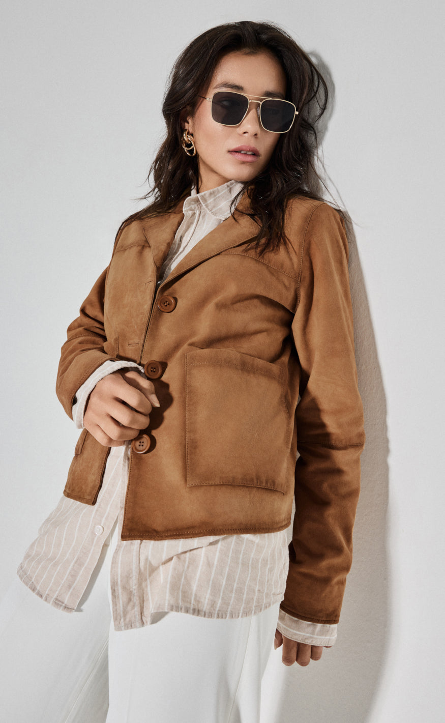Notyz Jakke Suede Blazer Caramel