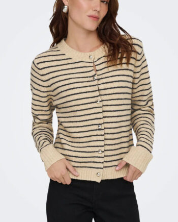 Only Cardigan Chester Ls Humus Niht Sky Mel Silver Button