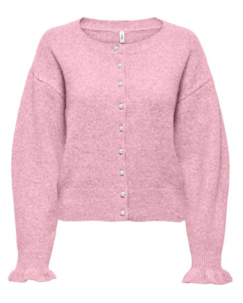 Only Cardigan Rima Romance Rose Melange Pearl Button