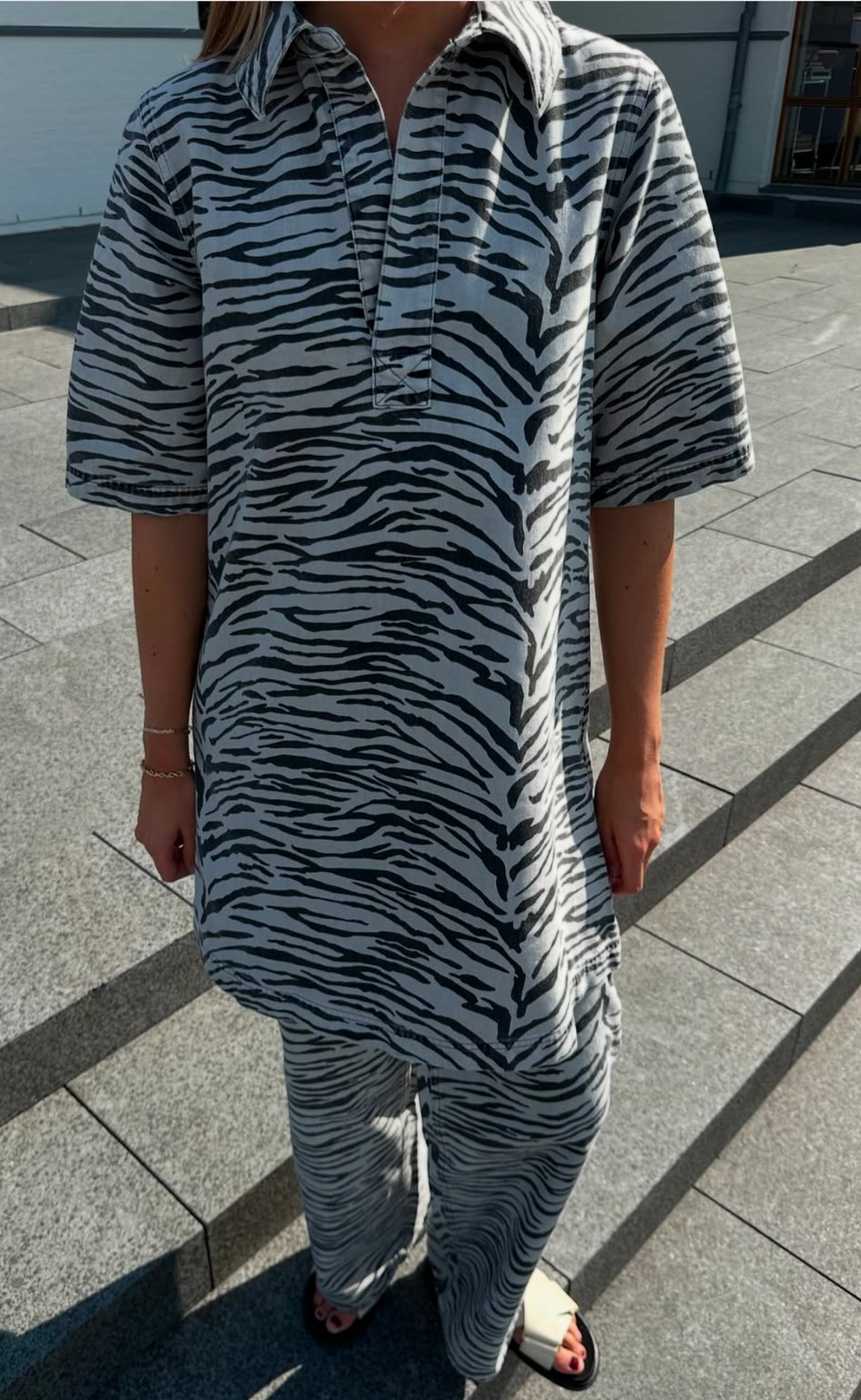 Only Kjole Gry Zebra