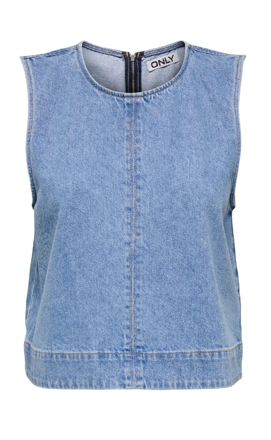 Only Top Dorsi Light Blue Denim