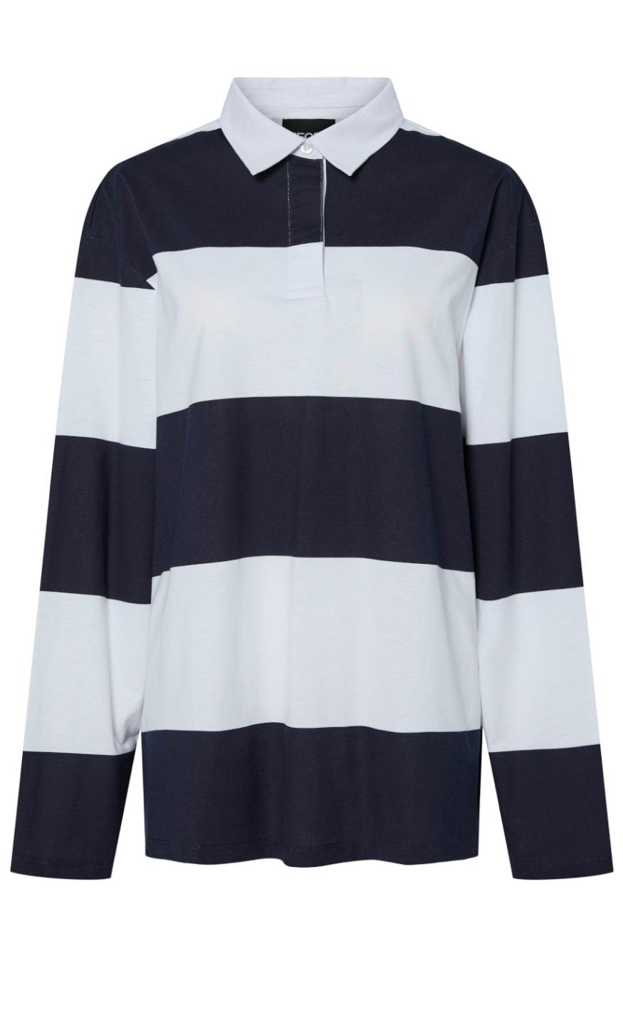 Pieces Bluse Frida Maritime Blue White