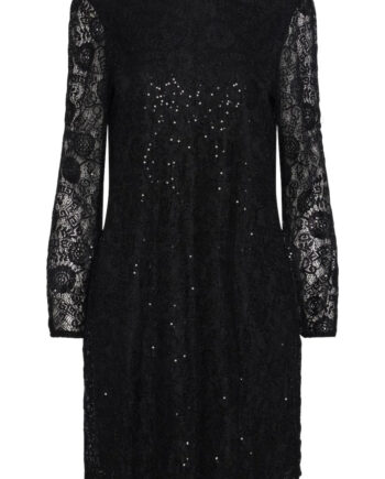 Pieces Kjole Olline Lace Sequins Black