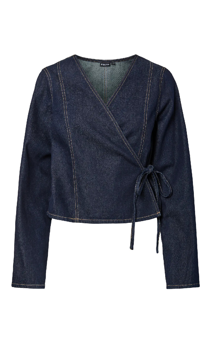 Pieces Skjorte Fenna Dark Blue Denim