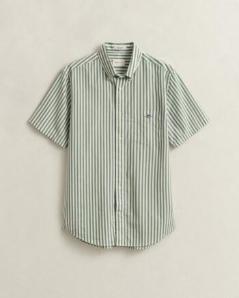 Reg Classic Poplin Stripe Ss Shirt
