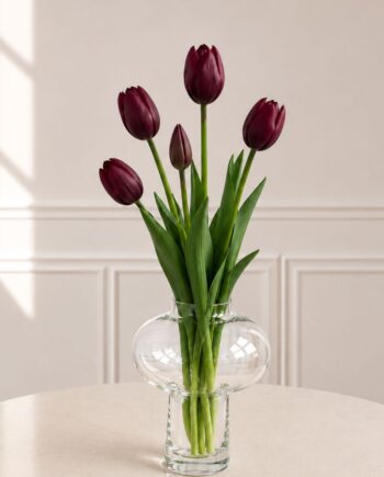 Sabloom Buket Tulipaner Burgundy