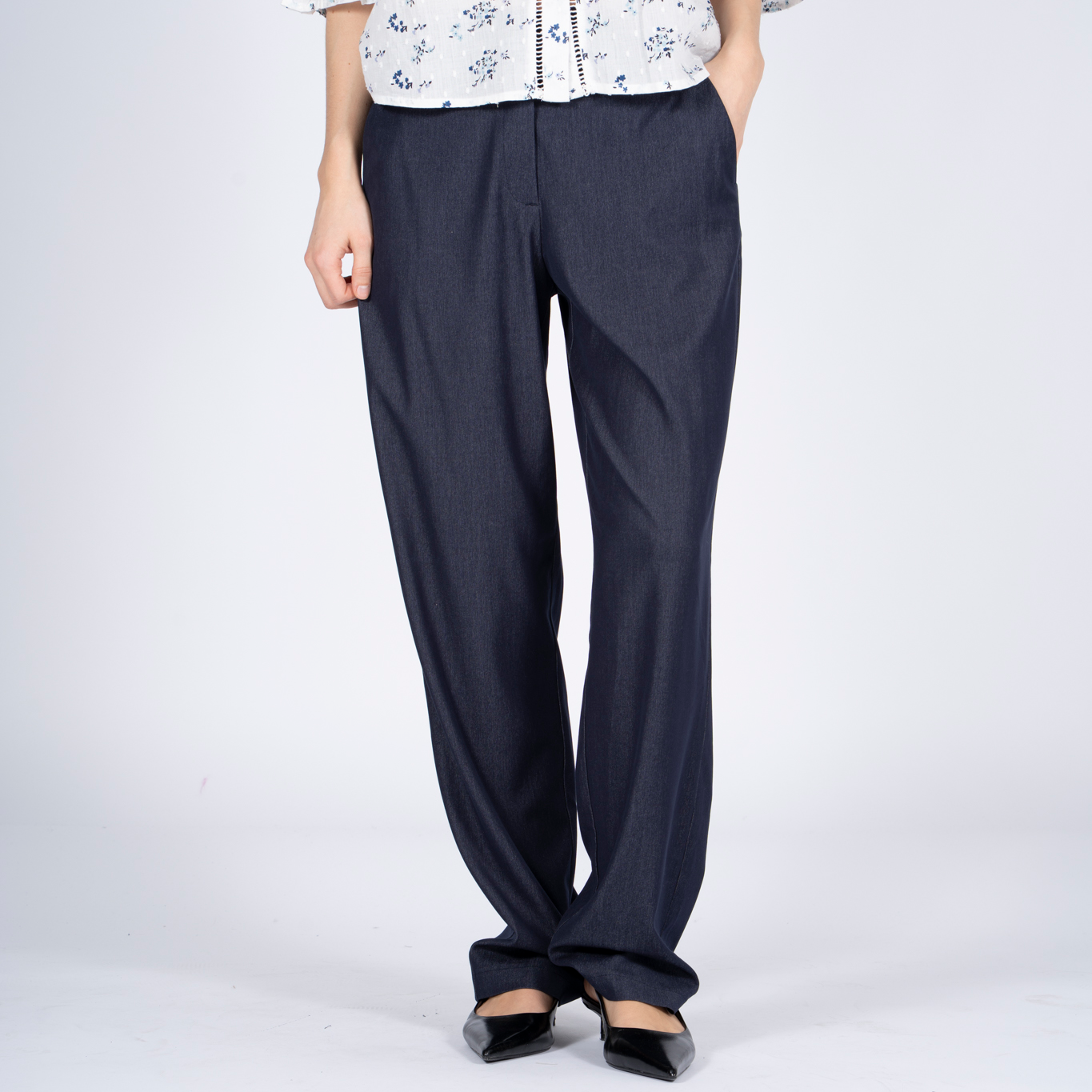 Sasia Charlotte Dame Bukser Navy Blazer Blue